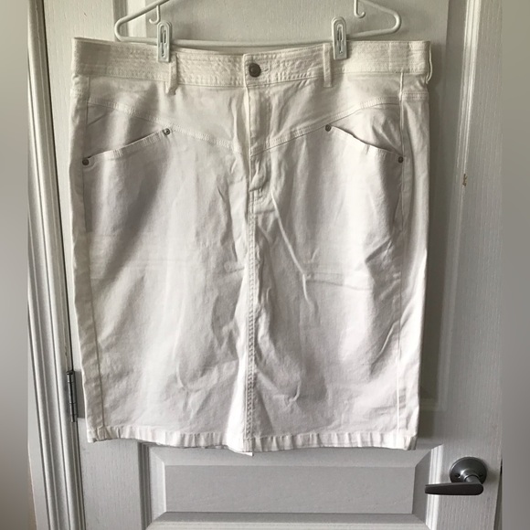 Plus Size Additionelle Strerch Denim Skirt - Picture 1 of 4